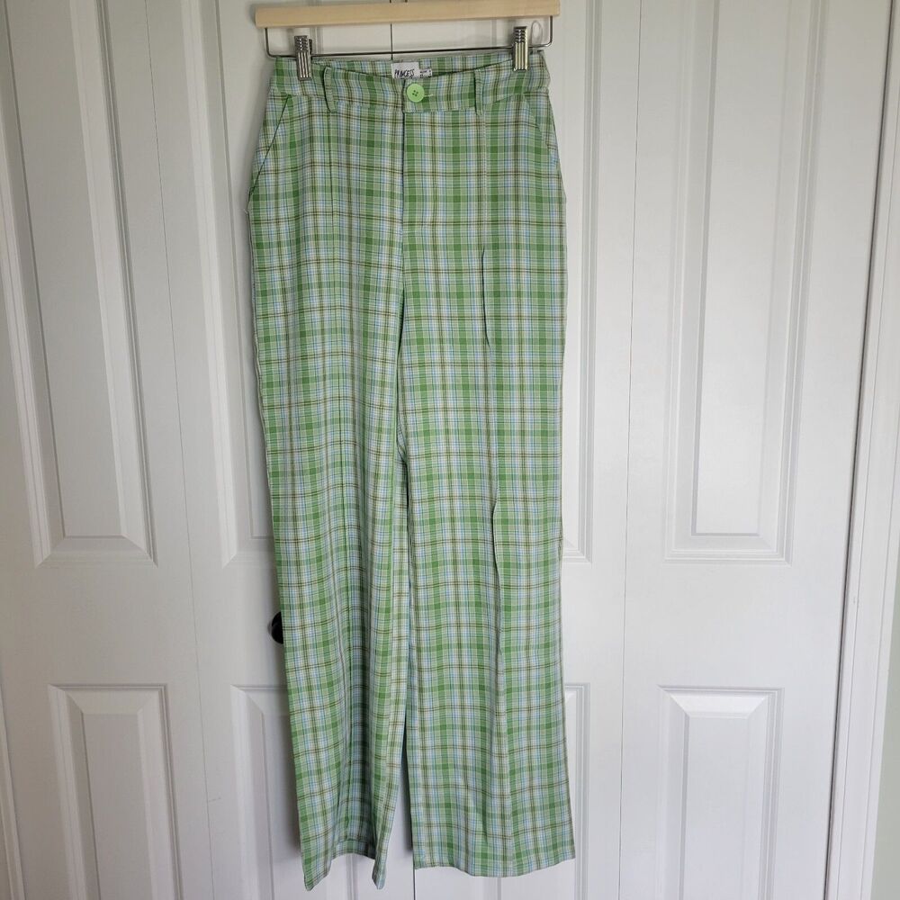 Princess Polly Wide Leg Plaid Pant size 4
